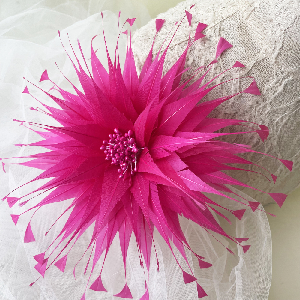 RB133 Feather Flower Millinery Fascinators Hat Handcraft Headress