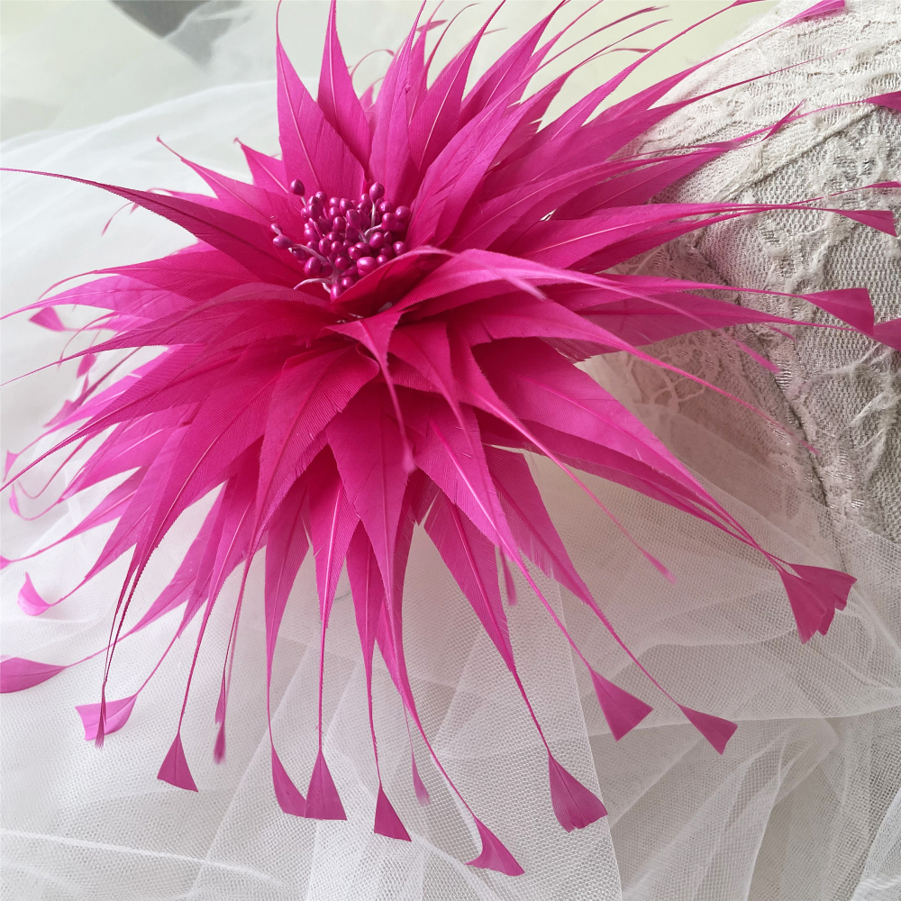 RB127 Feather Flower Millinery Fascinators Hat Handcraft Headress