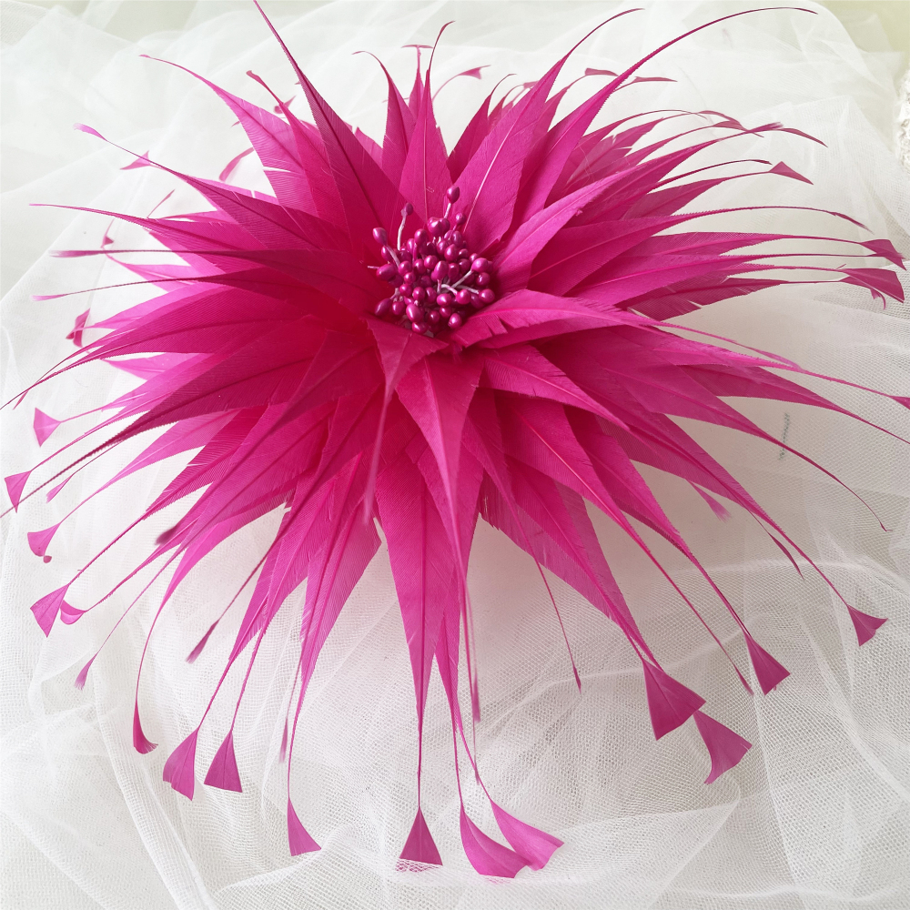RB133 Feather Flower Millinery Fascinators Hat Handcraft Headress