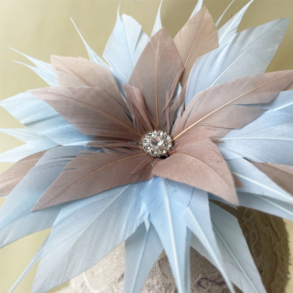 RB129  Feather Mount Goose Feather Millinery Fascinators Hat Handcraft Headress
