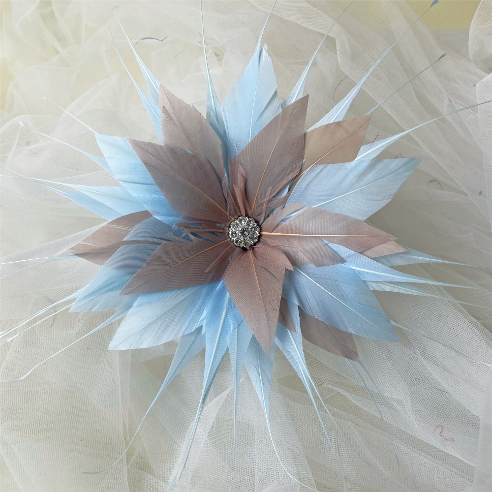 RB128  Feather Mount Goose Feather Millinery Fascinators Hat Handcraft Headress