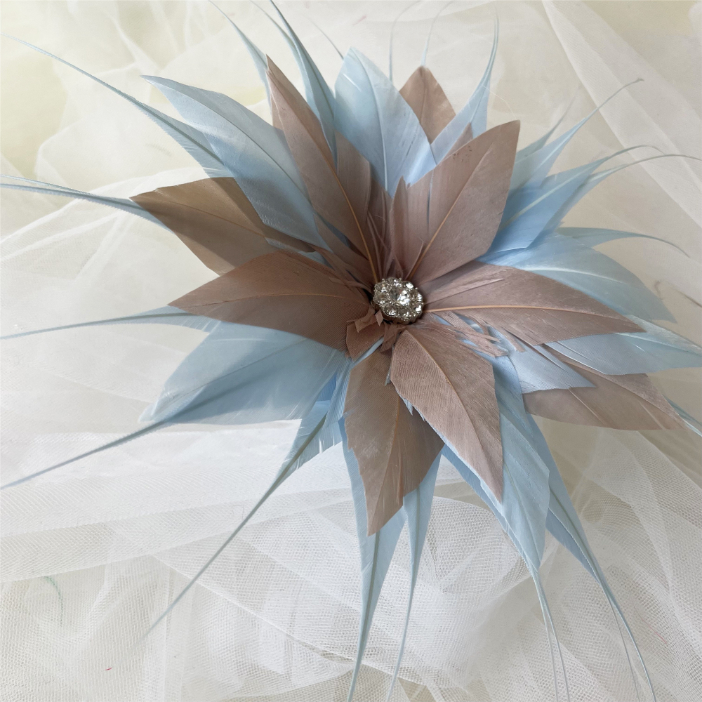 RB129  Feather Mount Goose Feather Millinery Fascinators Hat Handcraft Headress