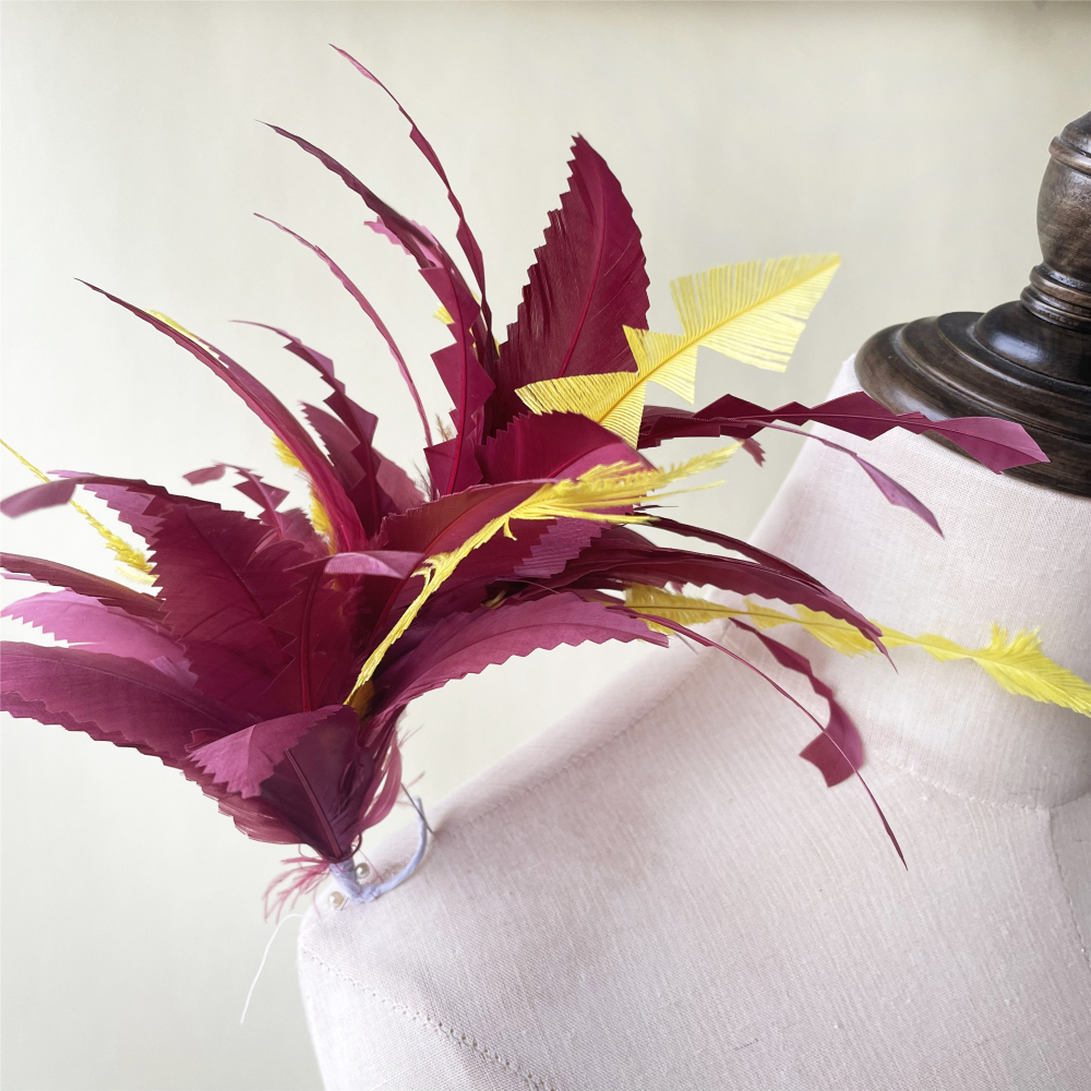 RM1719 Feather Mount Goose Feather Millinery Fascinators Hat Handcraft Headress