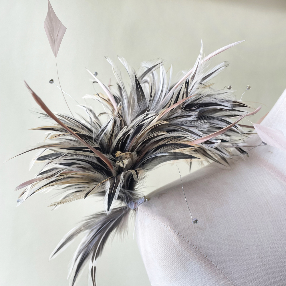 RM1716 Feather Mount Goose Feather Millinery Fascinators Hat Handcraft Headress