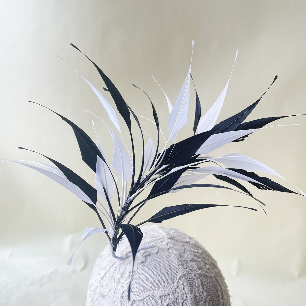 RM1702 Feather Mount Goose Feather Millinery Fascinators Hat Handcraft Headress