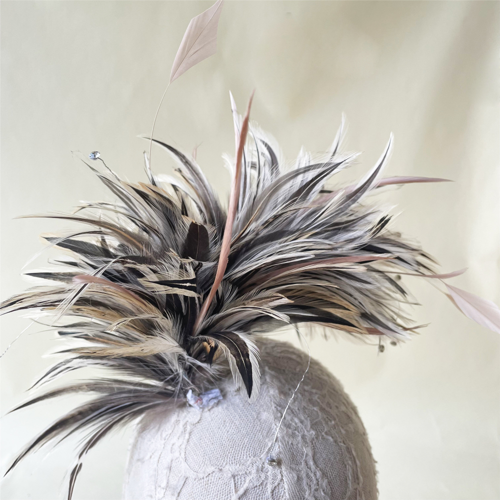 RM1716 Feather Mount Goose Feather Millinery Fascinators Hat Handcraft Headress