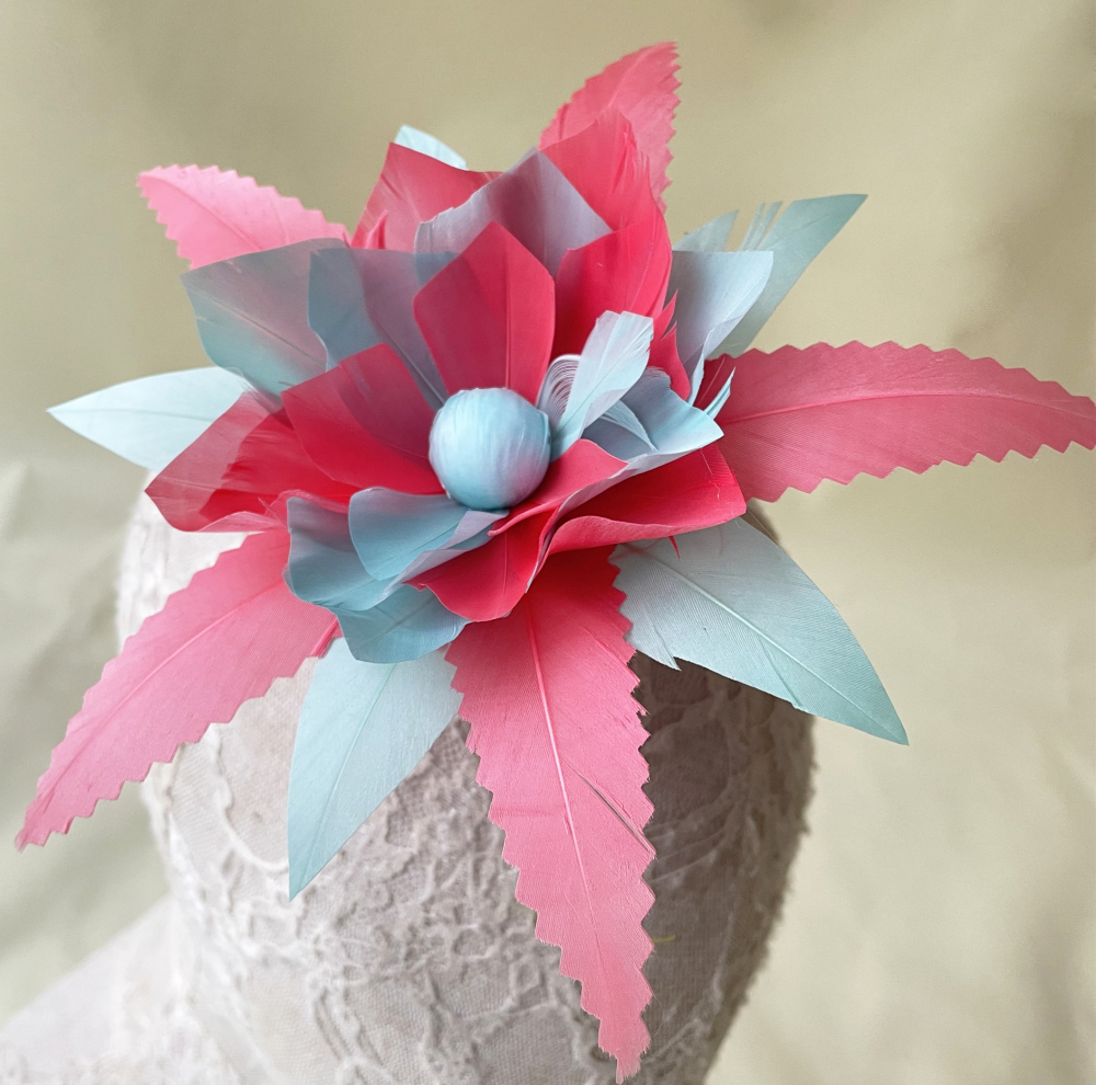 RB129  Feather Mount Goose Feather Millinery Fascinators Hat Handcraft Headress