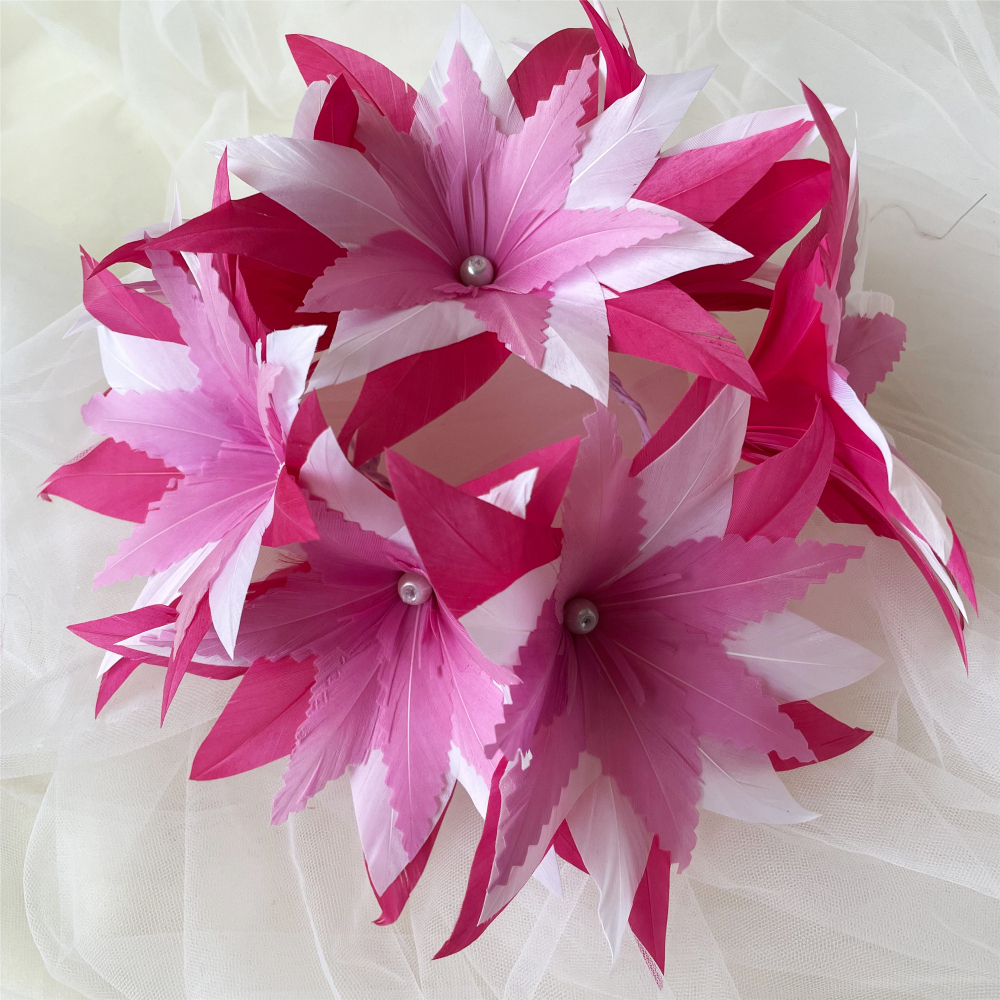 RM1712 Feather Mount Goose Feather Millinery Fascinators Hat Handcraft Headress