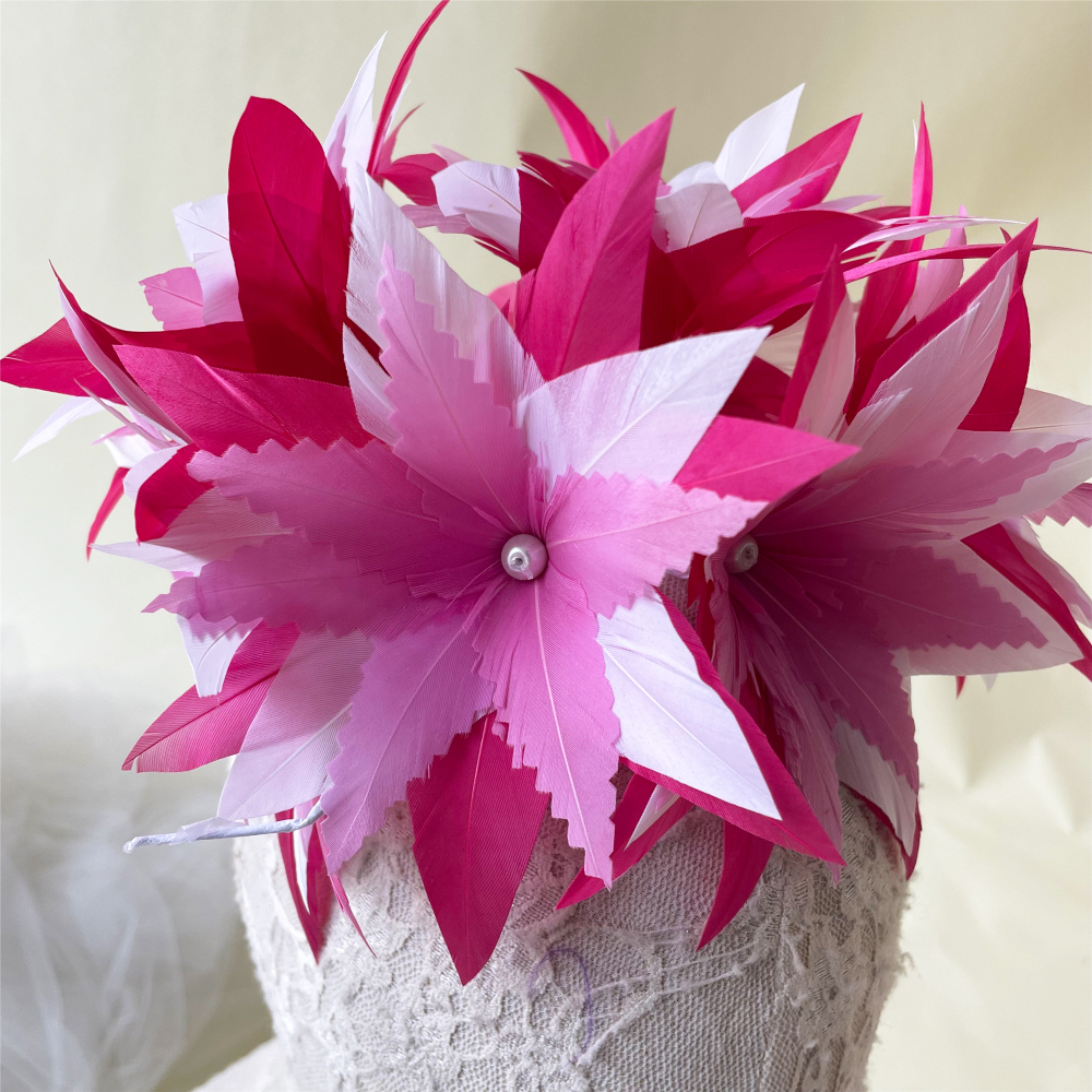 RM1712 Feather Mount Goose Feather Millinery Fascinators Hat Handcraft Headress