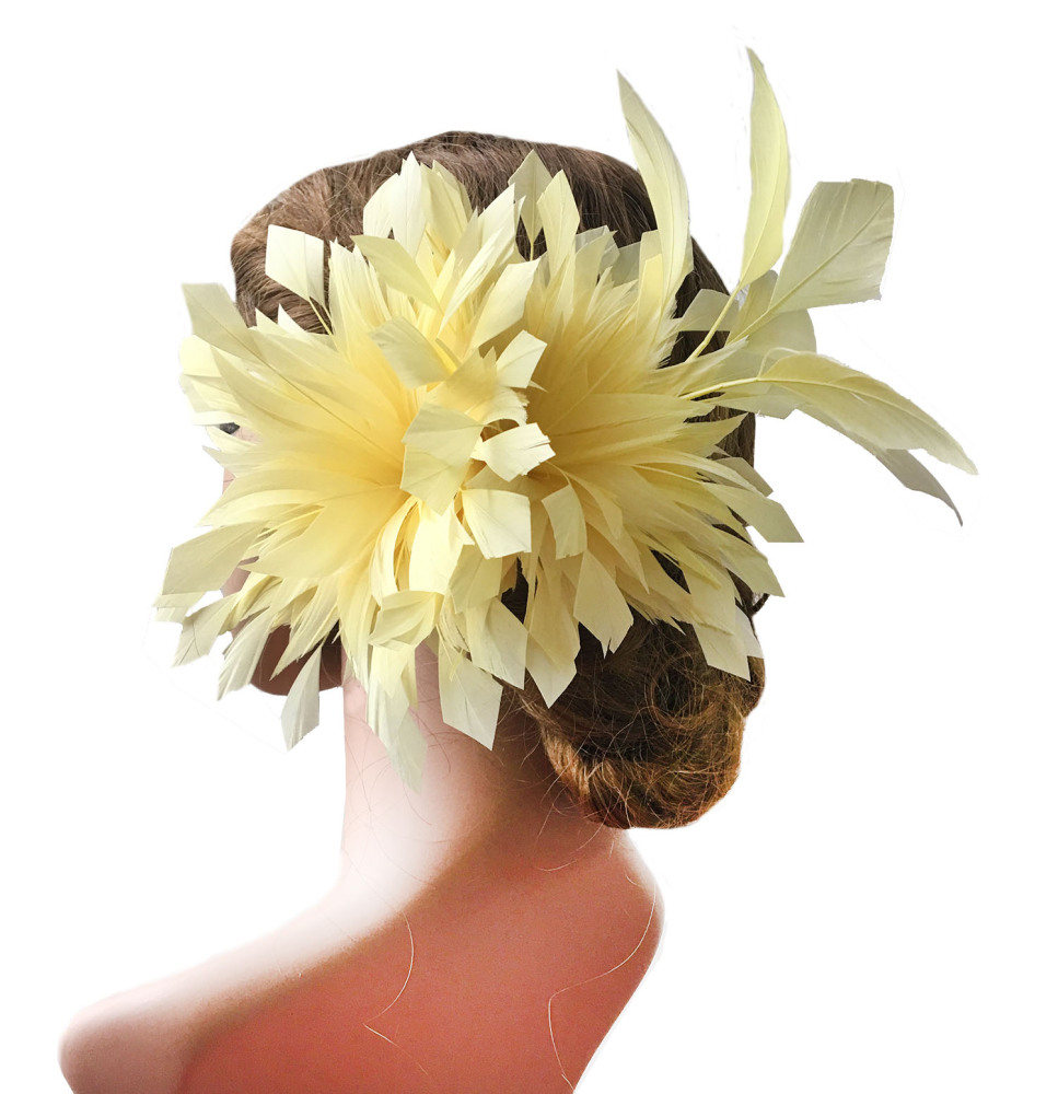 RB127 Feather Flower Millinery Fascinators Hat Handcraft Headress