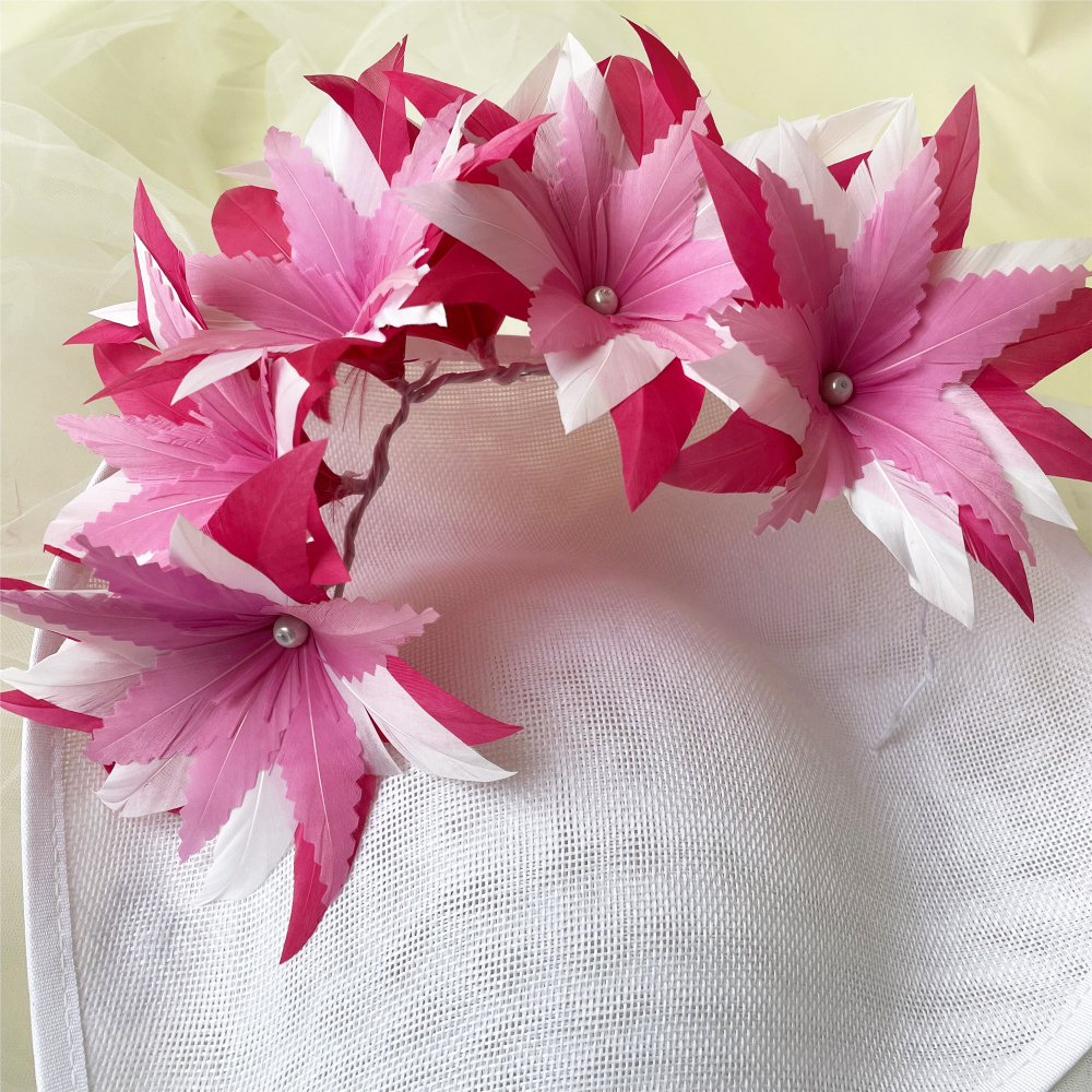 RM1712 Feather Mount Goose Feather Millinery Fascinators Hat Handcraft Headress