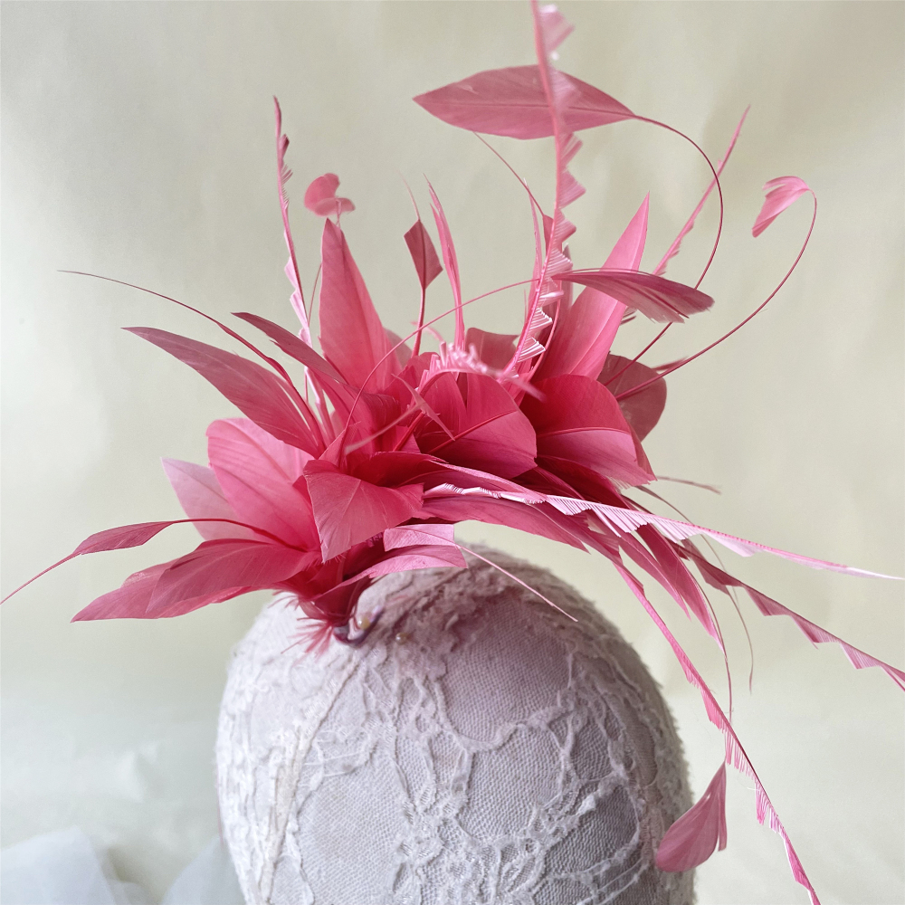 RM1718 Feather Mount Goose Feather Millinery Fascinators Hat Handcraft Headress