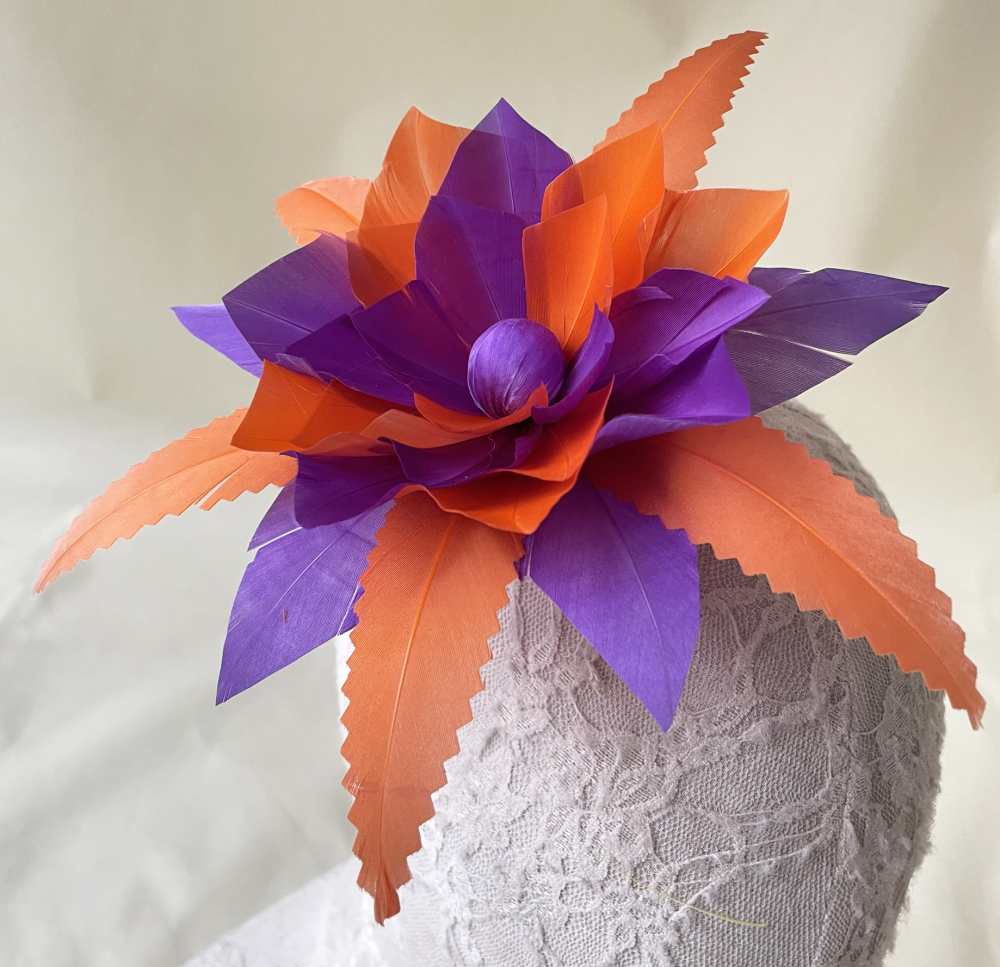RB129  Feather Mount Goose Feather Millinery Fascinators Hat Handcraft Headress