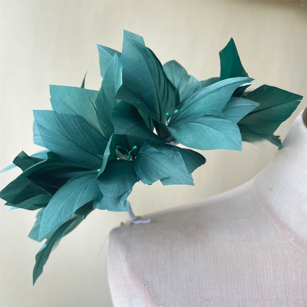 RM1713 Feather Mount Goose Feather Millinery Fascinators Hat Handcraft Headress