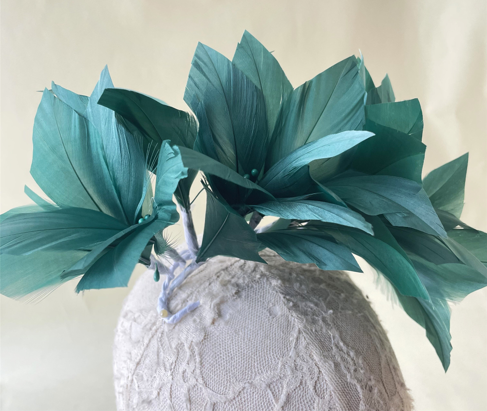 RM1713 Feather Mount Goose Feather Millinery Fascinators Hat Handcraft Headress
