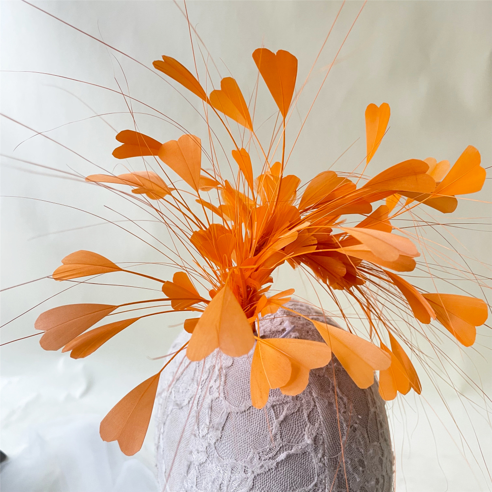 RM1714 Feather Mount Goose Feather Millinery Fascinators Hat Handcraft Headress