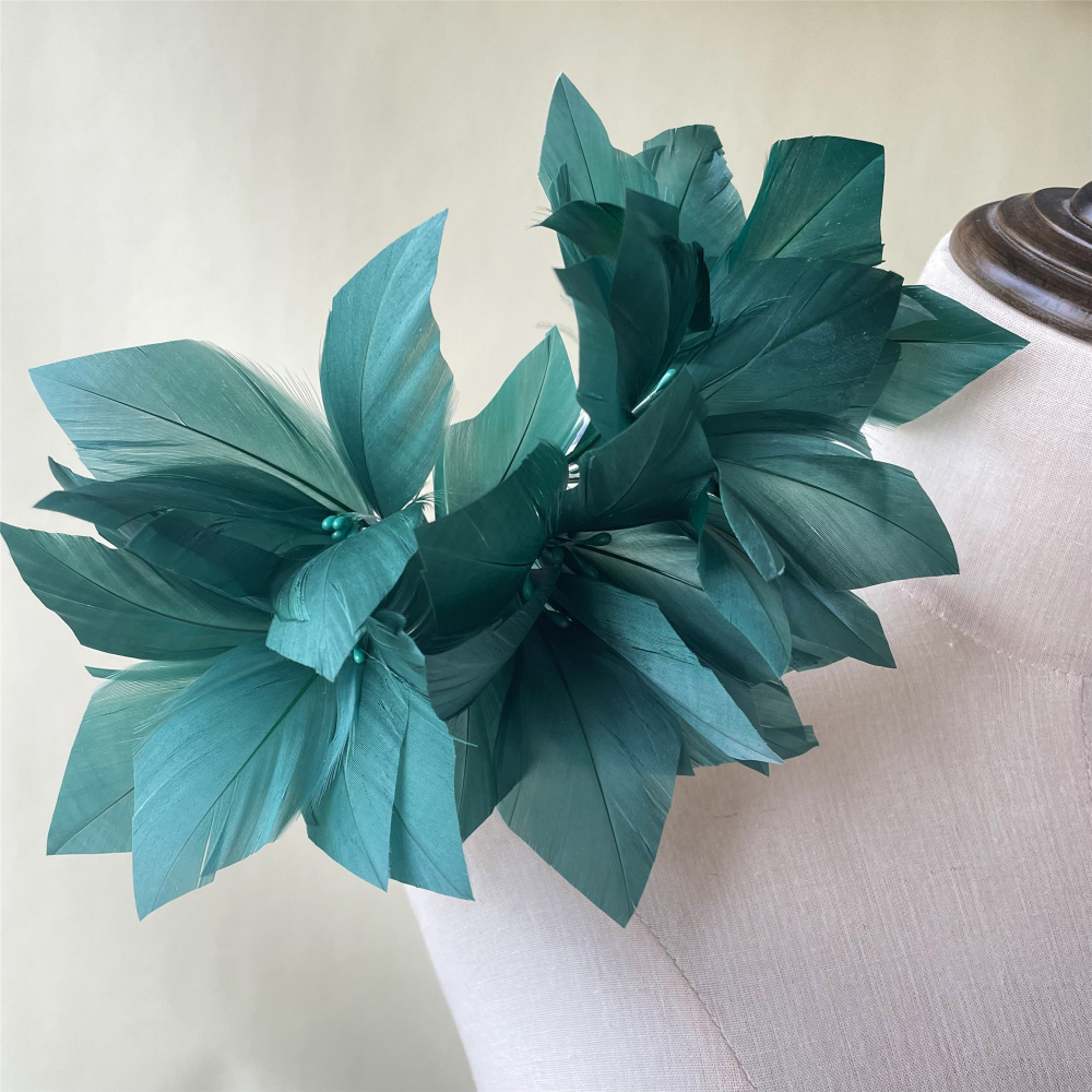 RM1713 Feather Mount Goose Feather Millinery Fascinators Hat Handcraft Headress