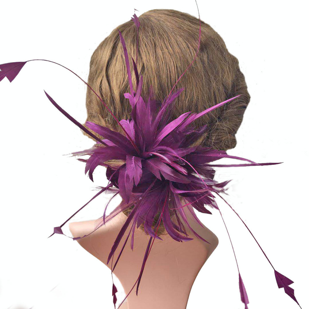 RM1406 Feather Mount Goose Feather Millinery Fascinators Hat Handcraft Headress