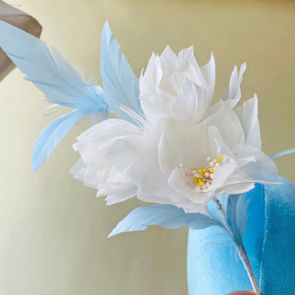 RM1723 Feather Mount Goose Feather Millinery Fascinators Hat Handcraft Headress