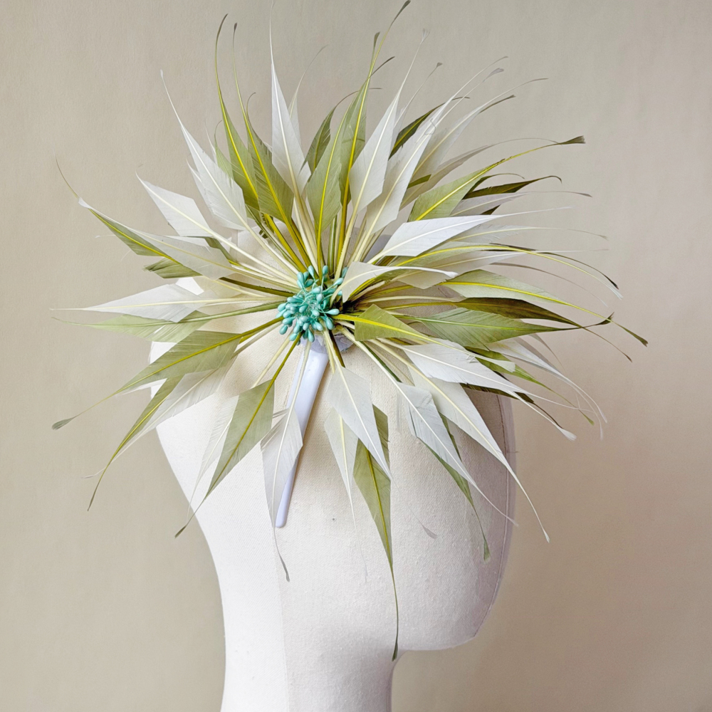 RB136 Feather Mount Goose Feather Millinery Fascinators Hat Handcraft Headress