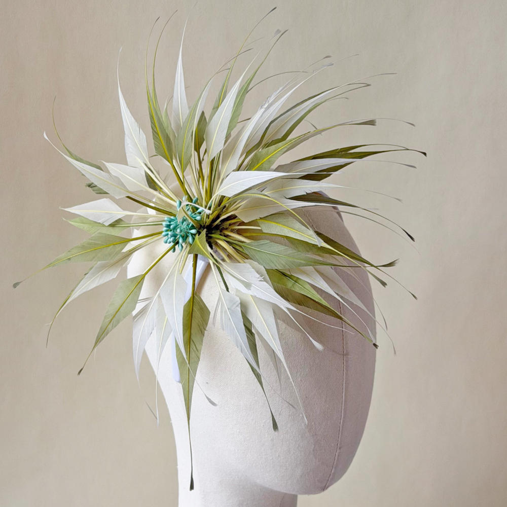 RB136 Feather Mount Goose Feather Millinery Fascinators Hat Handcraft Headress