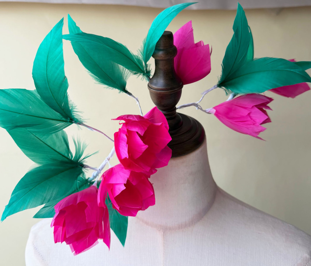 RM1721 Feather Mount Goose Feather Millinery Fascinators Hat Handcraft Headress