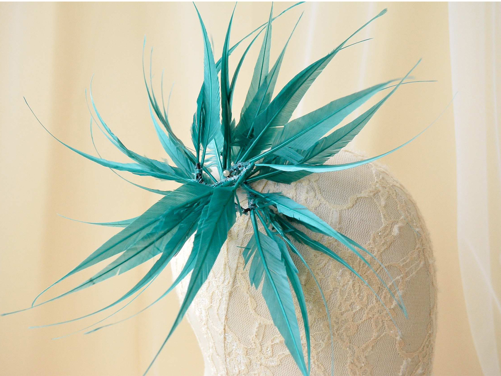 RM1701 Feather Mount Goose Feather Millinery Fascinators Hat Handcraft Headress