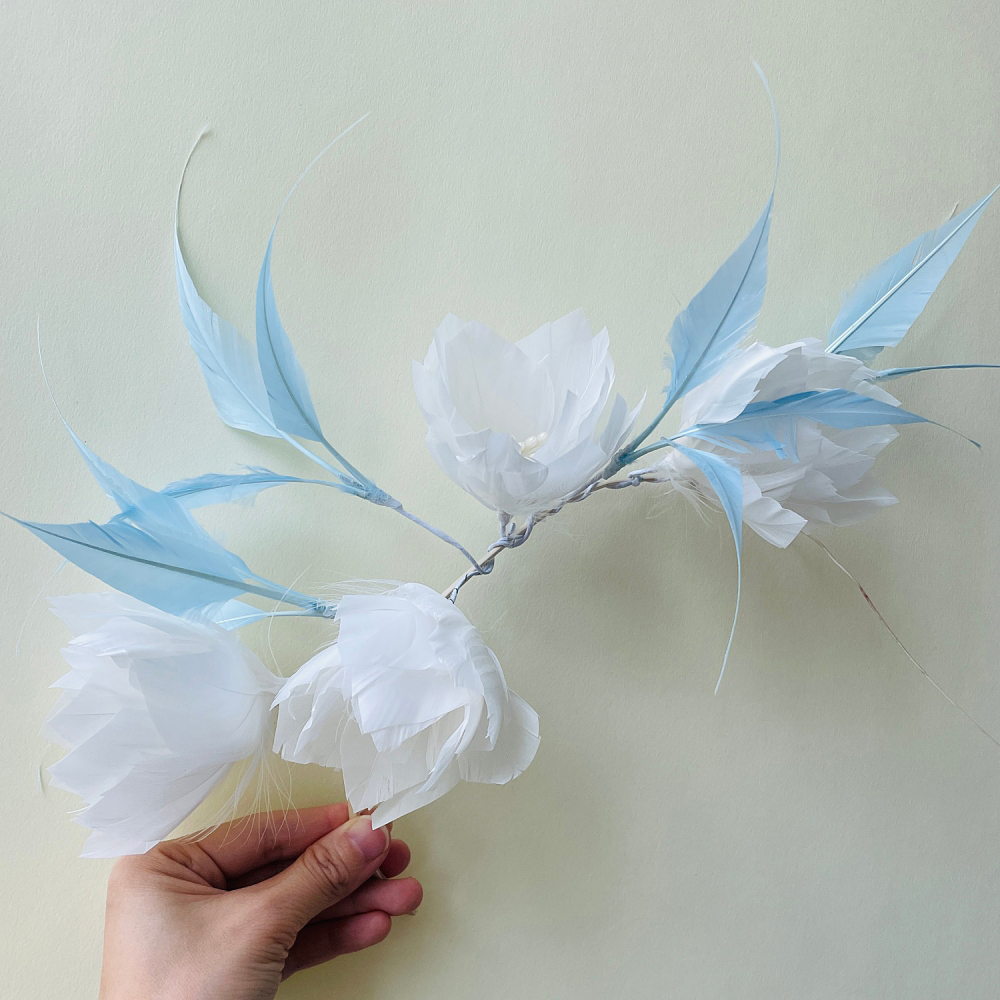 RM1726 Feather Mount Goose Feather Millinery Fascinators Hat Handcraft Headress