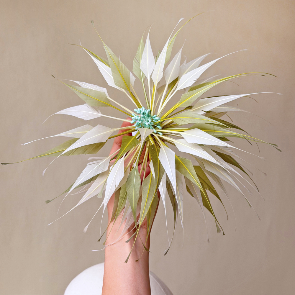 RB136 Feather Mount Goose Feather Millinery Fascinators Hat Handcraft Headress