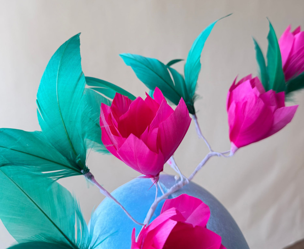 RM1721 Feather Mount Goose Feather Millinery Fascinators Hat Handcraft Headress