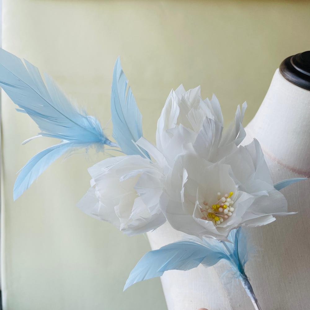 RM1723 Feather Mount Goose Feather Millinery Fascinators Hat Handcraft Headress