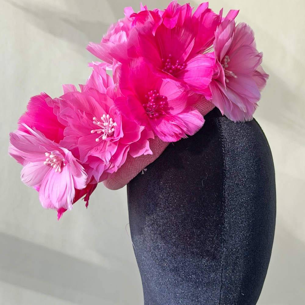 RM1724 Feather Mount Goose Feather Millinery Fascinators Hat Handcraft Headress