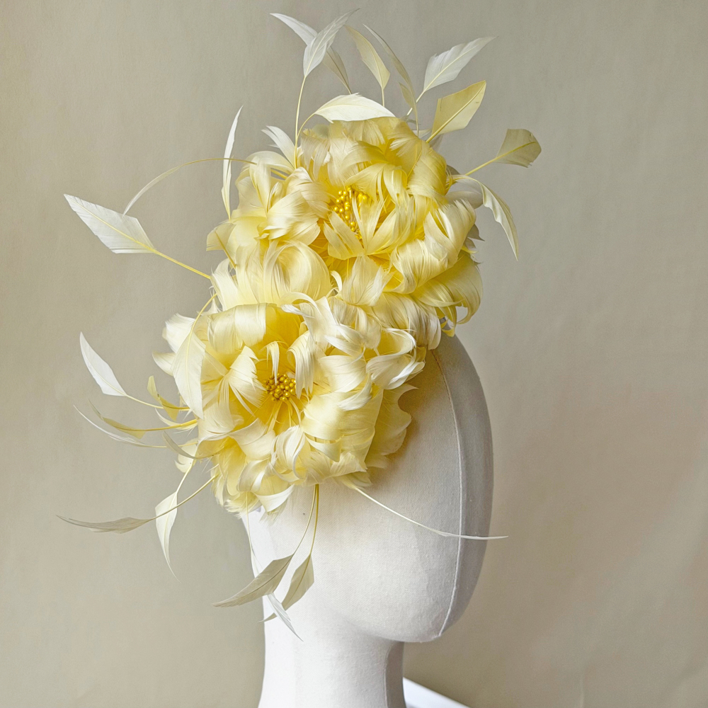 RB135 Feather Flower Millinery Fascinators Hat Handcraft Headress for Millinery & Couture Hats – 80+ Colours | No MOQ
