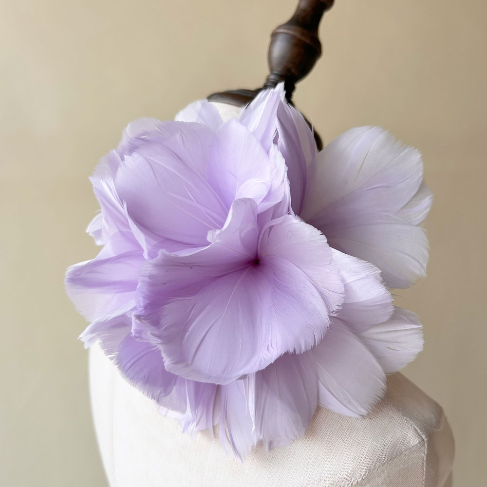 RM1708 Premium Handcrafted Goose Feather Flower Mount for Millinery & Fascinators —80+ Colours | No MOQ