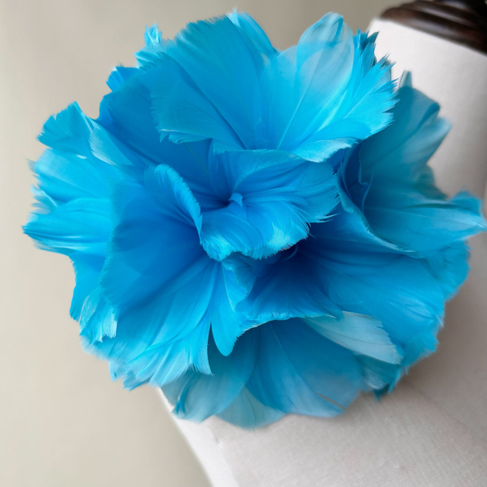 RM1708 Premium Handcrafted Goose Feather Flower Mount for Millinery & Fascinators —80+ Colours | No MOQ