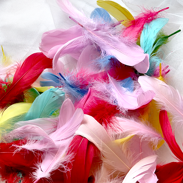 RL-USG Unstripped Goose Feather for Millinery & Crafts 4-6" 25pcs/Packet