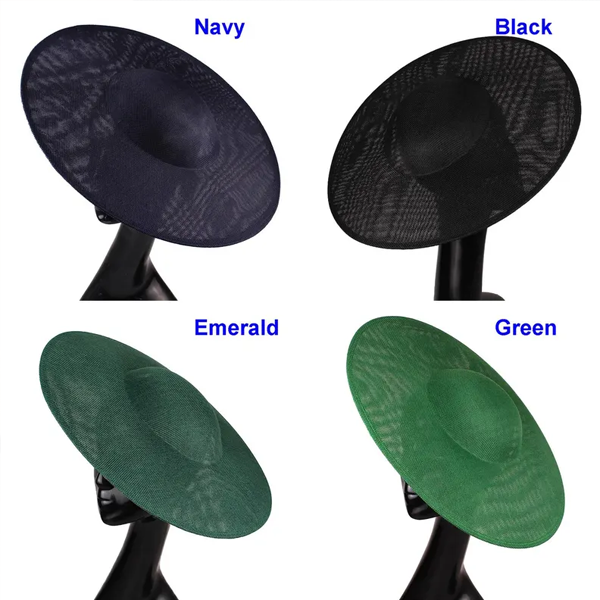 HBM021 40cm Large Sinamay Round Hat Base Ultra-Light Millinery Base Premium DIY Fascinator Supply