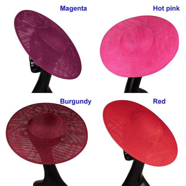 HBM021 40cm Large Sinamay Round Hat Base Ultra-Light Millinery Base Premium DIY Fascinator Supply