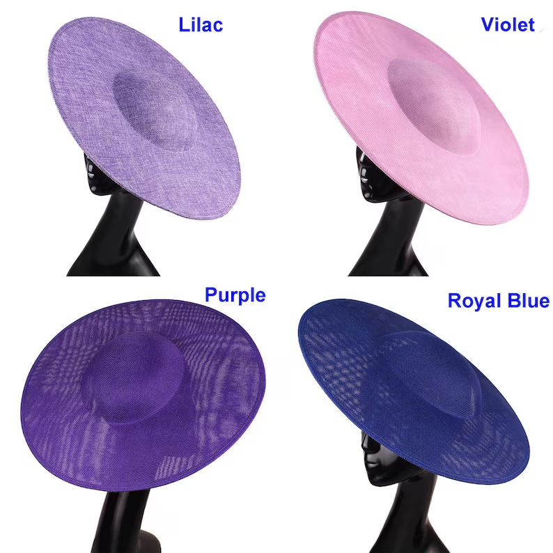 HBM021 40cm Large Sinamay Round Hat Base Ultra-Light Millinery Base Premium DIY Fascinator Supply
