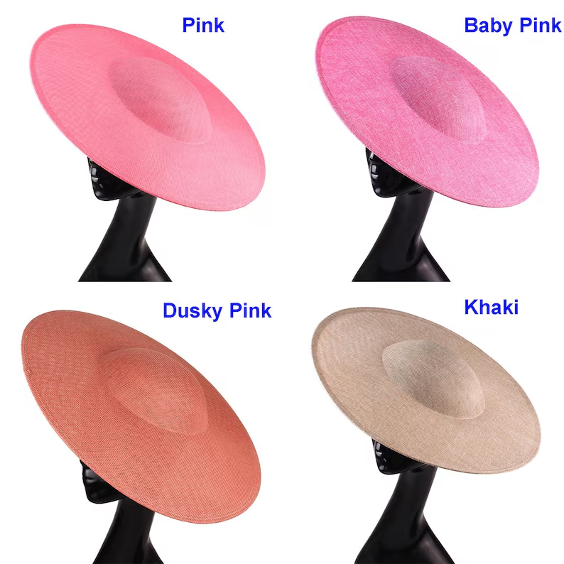 HBM021 40cm Large Sinamay Round Hat Base Ultra-Light Millinery Base Premium DIY Fascinator Supply
