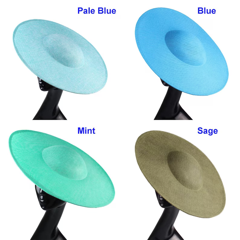 HBM021 40cm Large Sinamay Round Hat Base Ultra-Light Millinery Base Premium DIY Fascinator Supply