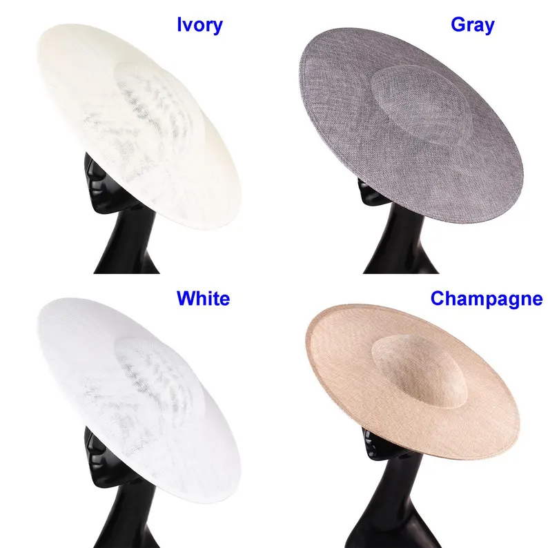 HBM021 40cm Large Sinamay Round Hat Base Ultra-Light Millinery Base Premium DIY Fascinator Supply