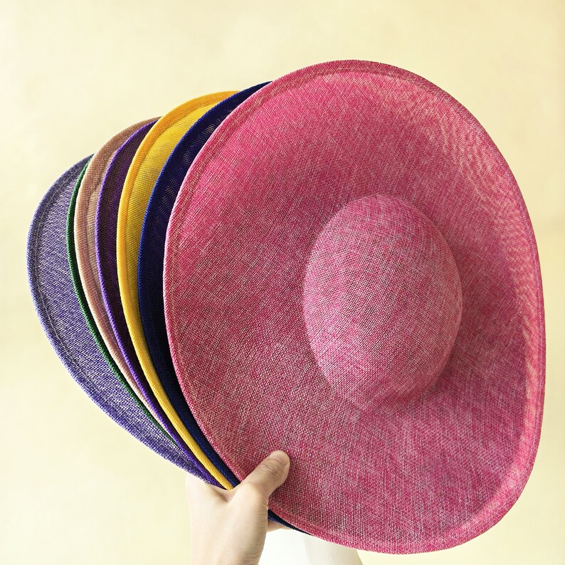 HBM021 40cm Large Sinamay Round Hat Base Ultra-Light Millinery Base Premium DIY Fascinator Supply