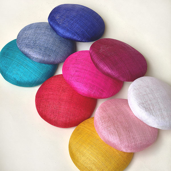 HBM014 Shallow Round Sinamay Pillbox Base Soft Edge Hat Foundation for Millinery & Cocktail Fascinators 6.3"