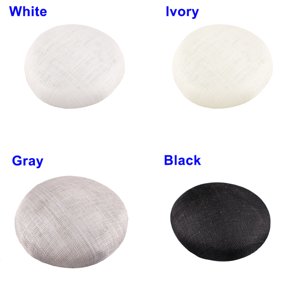 HBM014 Shallow Round Sinamay Pillbox Base Soft Edge Hat Foundation for Millinery & Cocktail Fascinators 6.3"