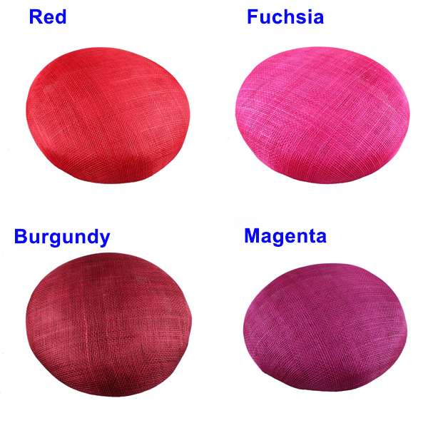 HBM014 Shallow Round Sinamay Pillbox Base Soft Edge Hat Foundation for Millinery & Cocktail Fascinators 6.3"