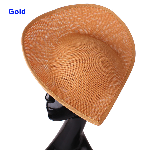 HBM019 Sculpted Sinamay Teardrop Hat Base 30x27cm - Elegant Heart Style Fascinator Foundation for Millinery & DIY