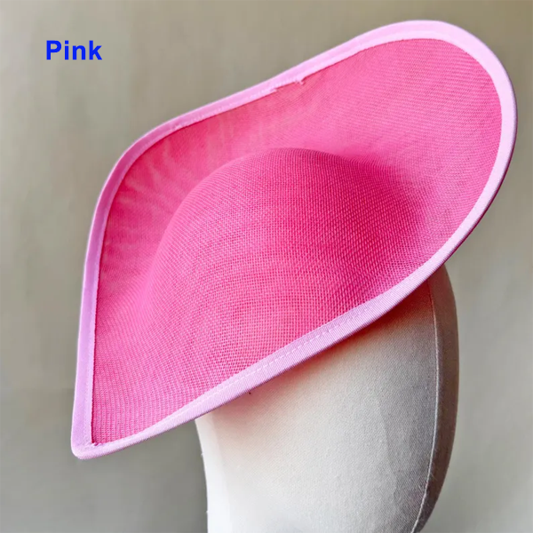 HBM019 Sculpted Sinamay Teardrop Hat Base 30x27cm - Elegant Heart Style Fascinator Foundation for Millinery & DIY