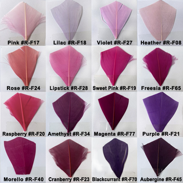 FEA1017 Hand-Curled Goose Nagoire Feathers 5-6" Spiral Curly Feathers for Millinery 80 Vibrant Colors Available 25pcs/Packet