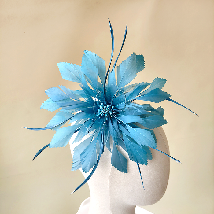RB096 Feather Flower Millinery Fascinators Hat Handcraft Headress for Millinery & Couture Hats – 80+ Colours | No MOQ